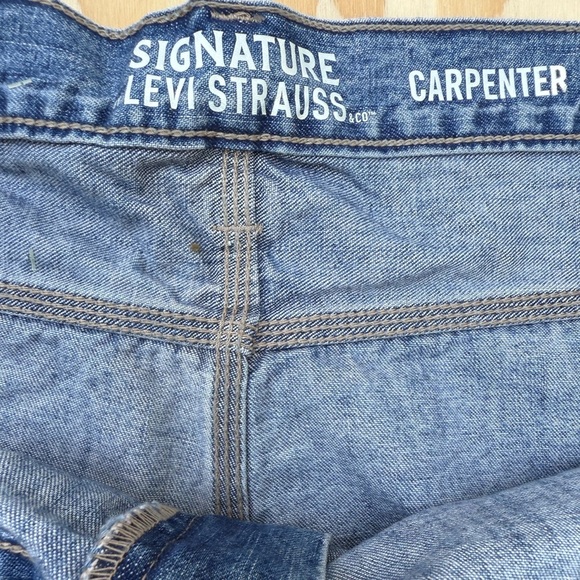 Levi Strauss Signature Men's Big & Tall Carpenter Jeans, Light Indigo, W52 X 30L - Picture 14 of 14